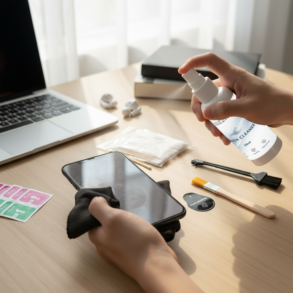 Phone & Tablet Screen Cleaning - Dust Removal Sticker avaliação e preço