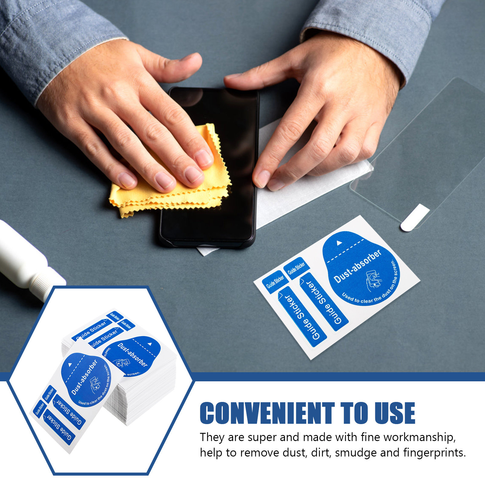 200pcs LCD Screen Dust Removal - Dust Removal Sticker avaliação e preço