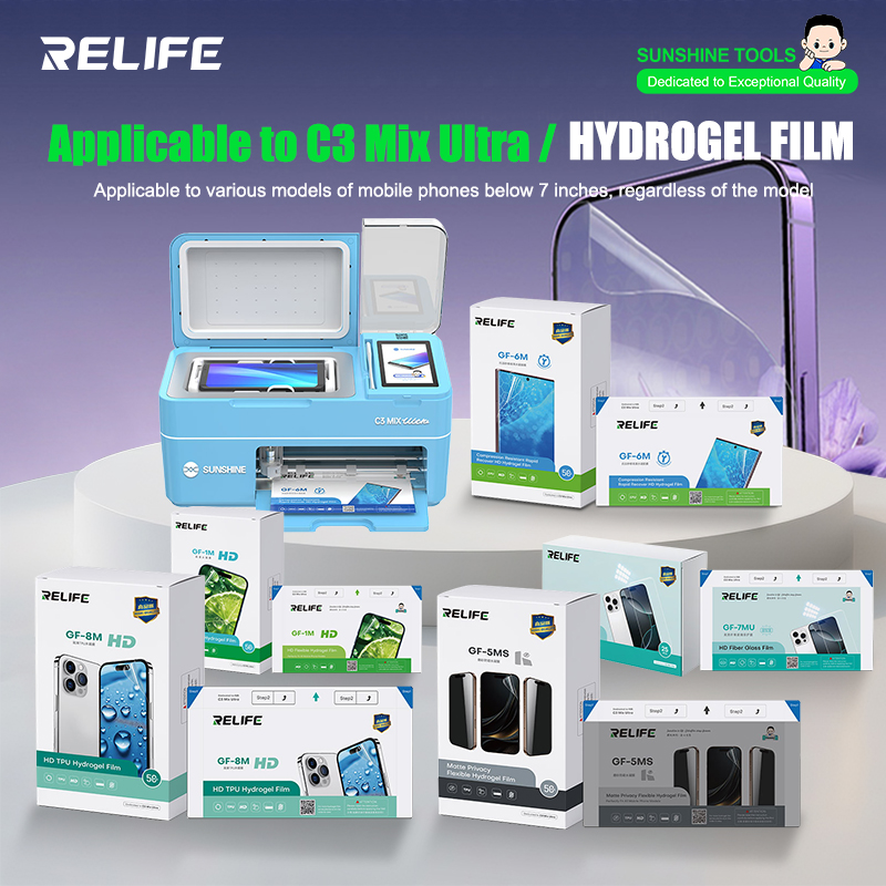RELIFE GF-1M GF-5MS HD TPH Hyd - Screen Protector Cutter avaliação e preço