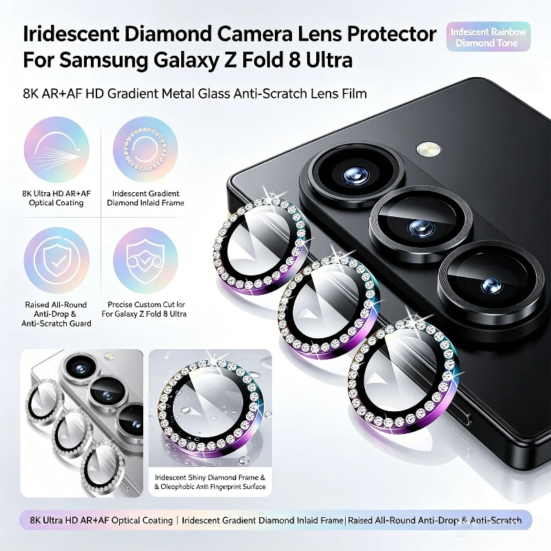 3D Sparkling Rhinestone 9H Len - Tempered Glass Screen 9H avaliação e preço