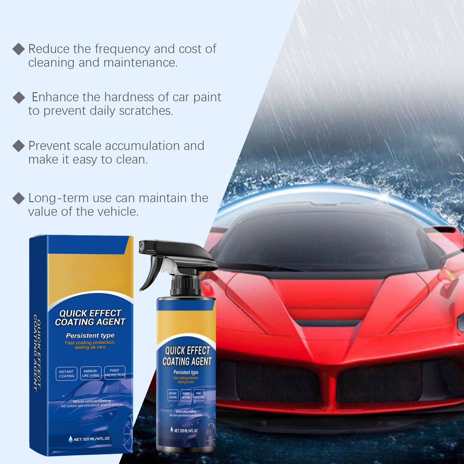 Car Quick Coating Agent Spray  - Nano Liquid Coating avaliação e preço