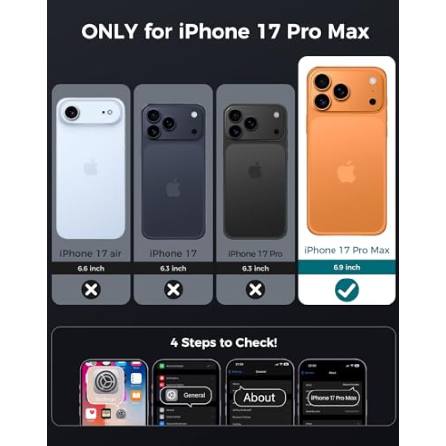 for iPhone 17 Pro Max Case wit - Privacy Screen Protector avaliação e preço