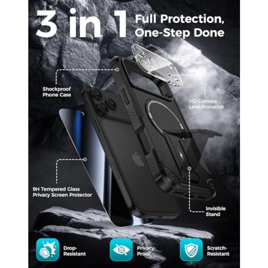 for iPhone 17 Pro Max Case wit - Privacy Screen Protector avaliação e preço