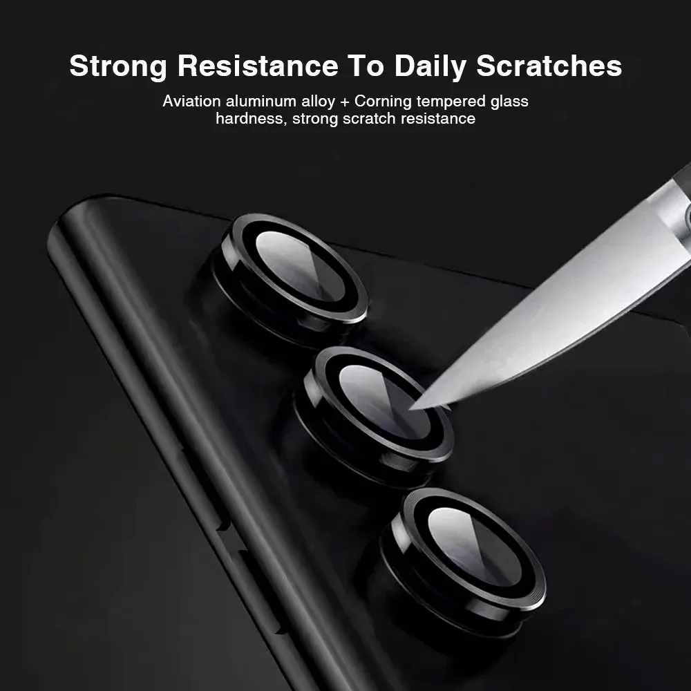Metal Camera Lens Protector Fo - Tempered Glass Screen 9H avaliação e preço
