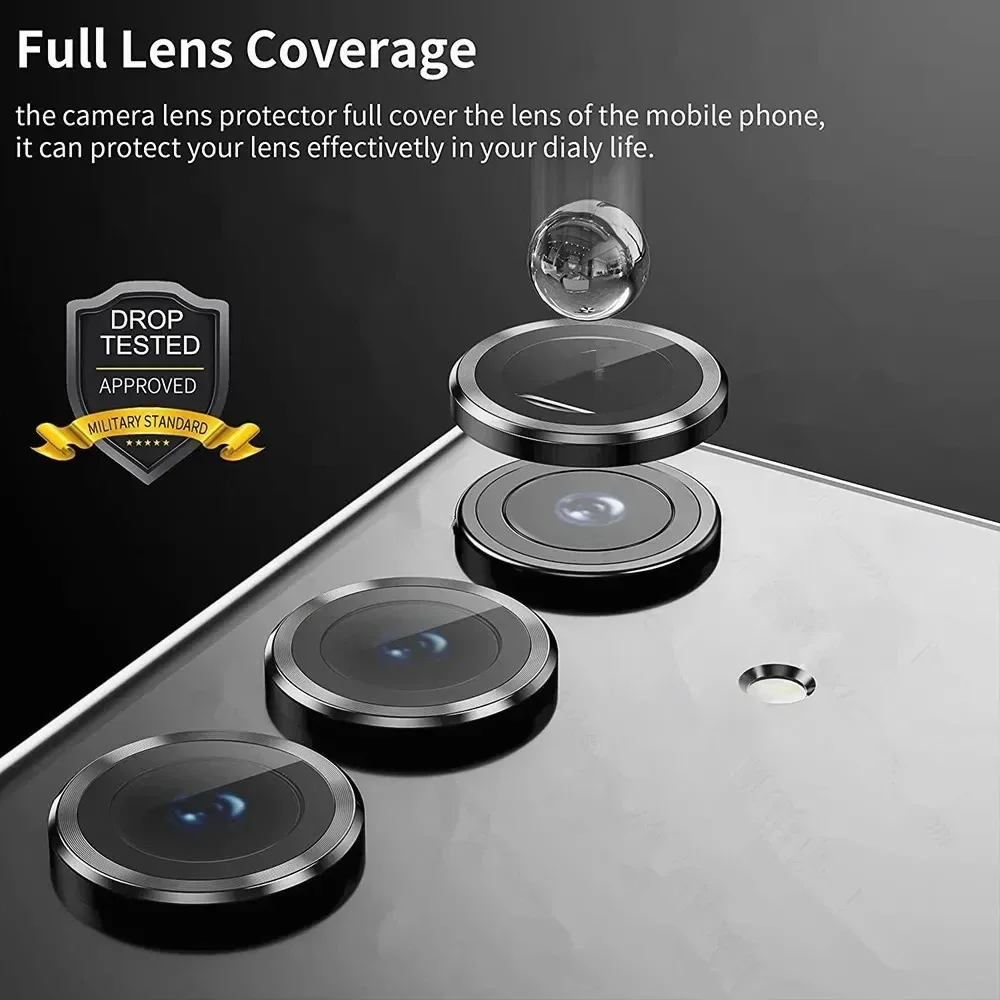 Metal Camera Lens Protector Fo - Tempered Glass Screen 9H avaliação e preço
