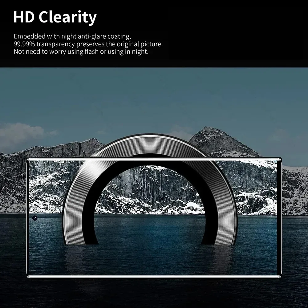Metal Camera Lens Protector Fo - Tempered Glass Screen 9H avaliação e preço