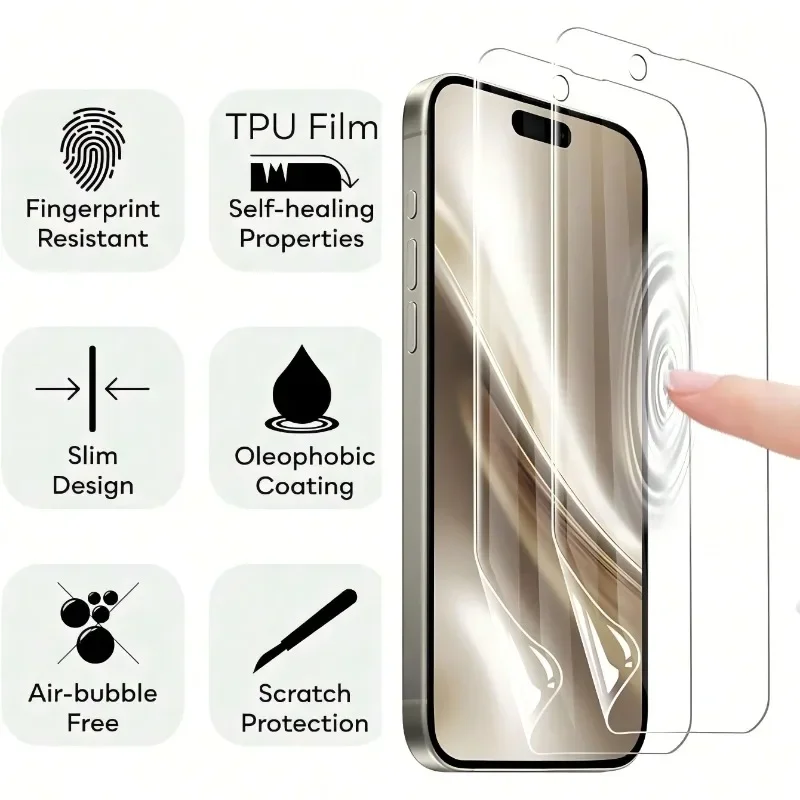 4Pcs Screen Protector for iPho - Oleophobic Coating Spray avaliação e preço