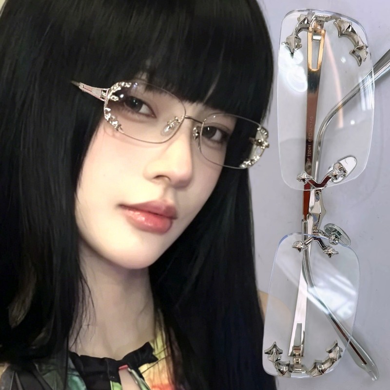 Vintage Rimless Square Star Gl - Anti Blue Light Film avaliação e preço
