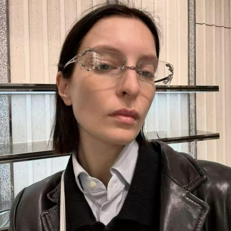 Vintage Rimless Square Star Gl - Anti Blue Light Film avaliação e preço