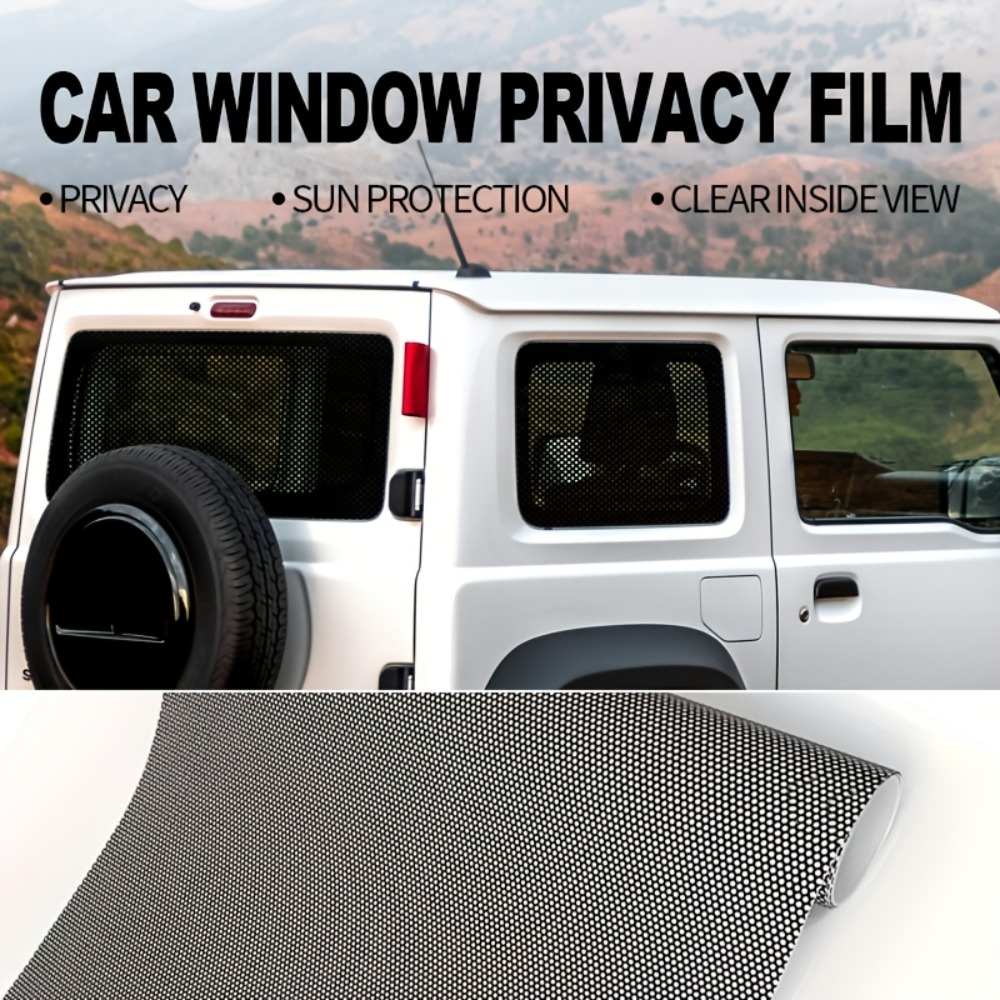 1Roll Black Perforated Vinyl P - Privacy Screen Protector avaliação e preço